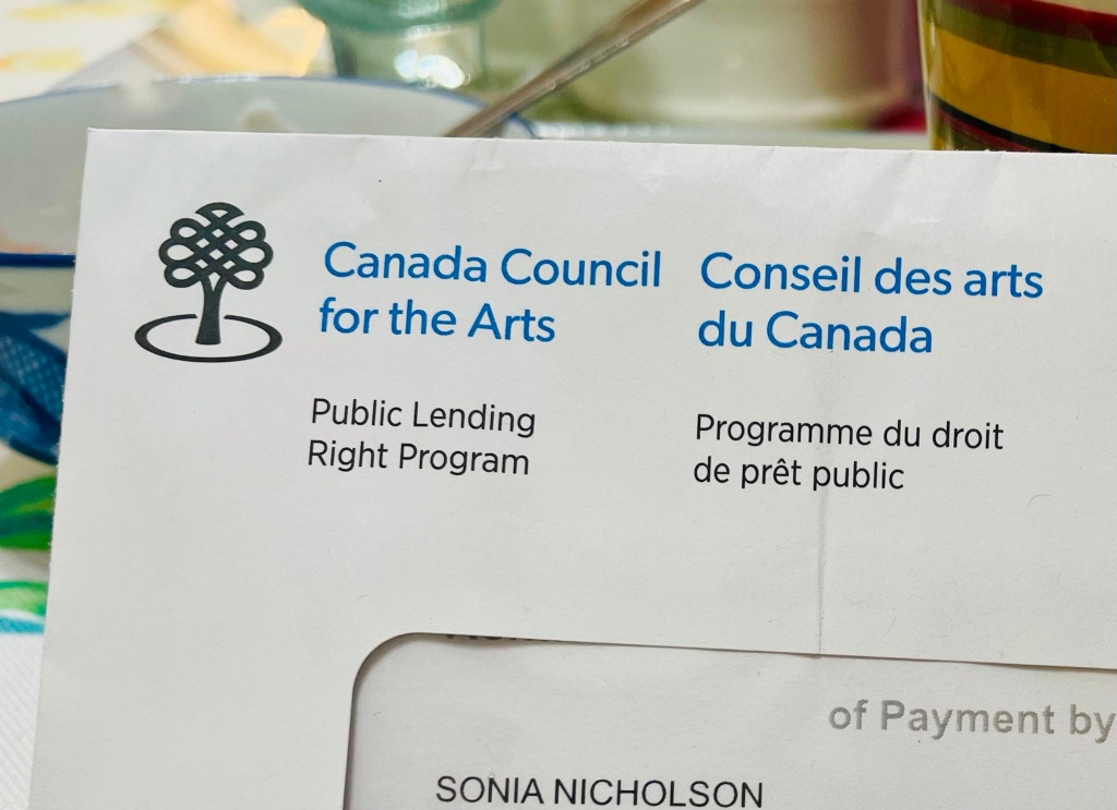 Envelope from Canada Council for the Arts Public Lending Right Program.